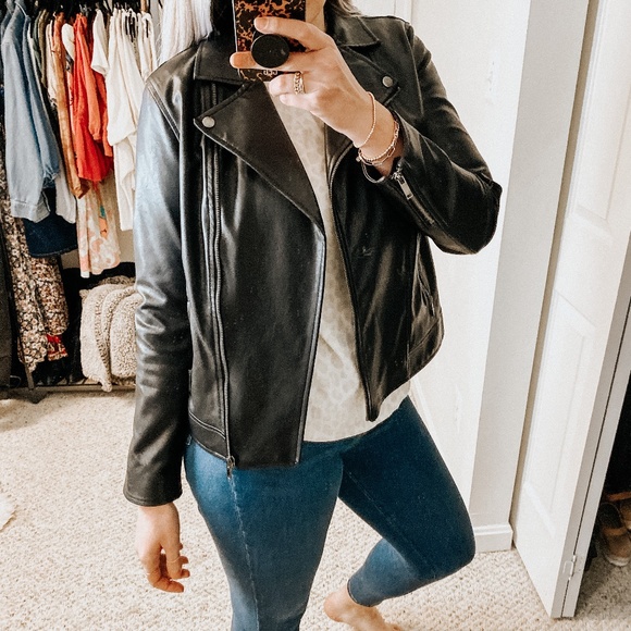 Old Navy Jackets & Blazers - Old Navy Vegan Faux Leather Moto Biker Jacket